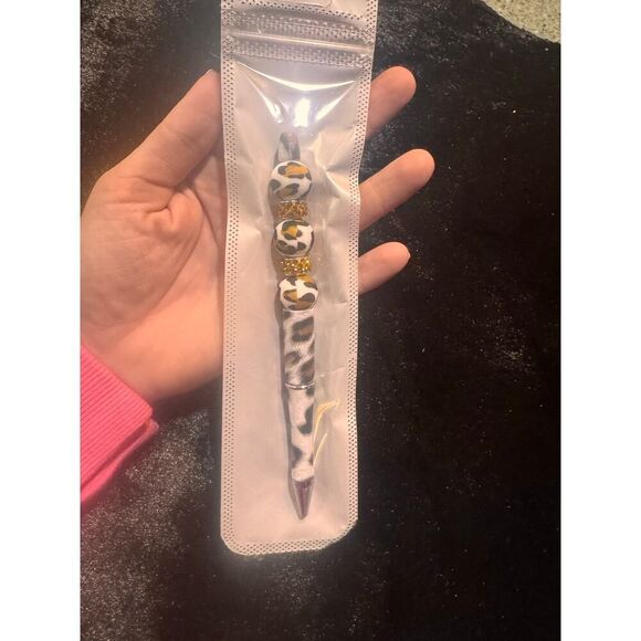 Beaded‎ Custom Made Cheetah Print Pen - Picture 1 of 2